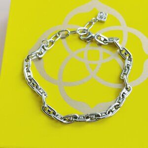 Kendra Scott Bailey Silver Chain Bracelet fashion